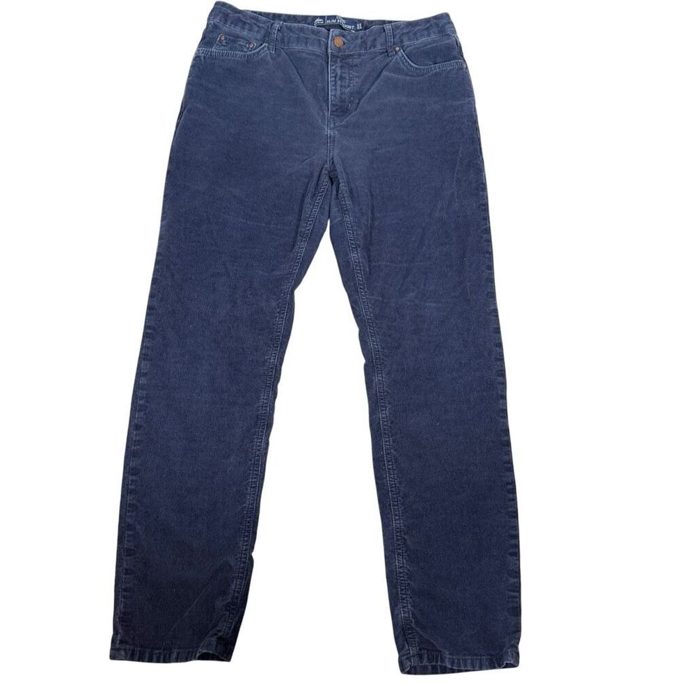 Boden Denim Womens Corduroy Blue‎ Five Pocket Dress Slim Straight Pants Size 10